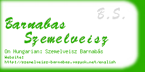 barnabas szemelveisz business card